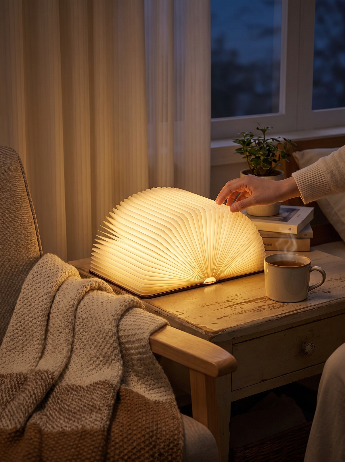 Lumibook Foldable Rechargeable Table Lamp for cozy evenings