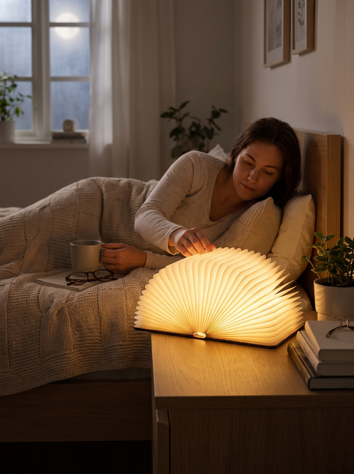 Lumibook Foldable Rechargeable Table Lamp open like a book