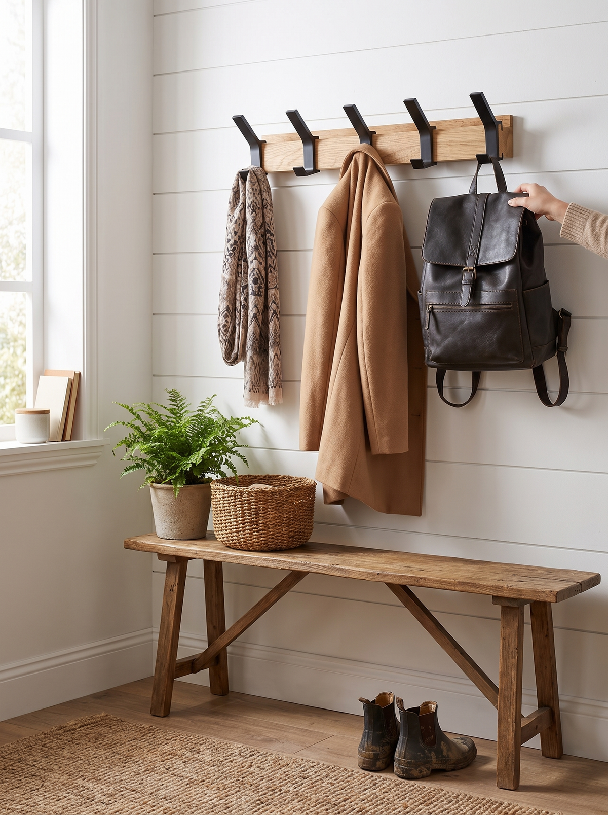 Nordic Wall Mounted Coat Rack lifestyle view 2