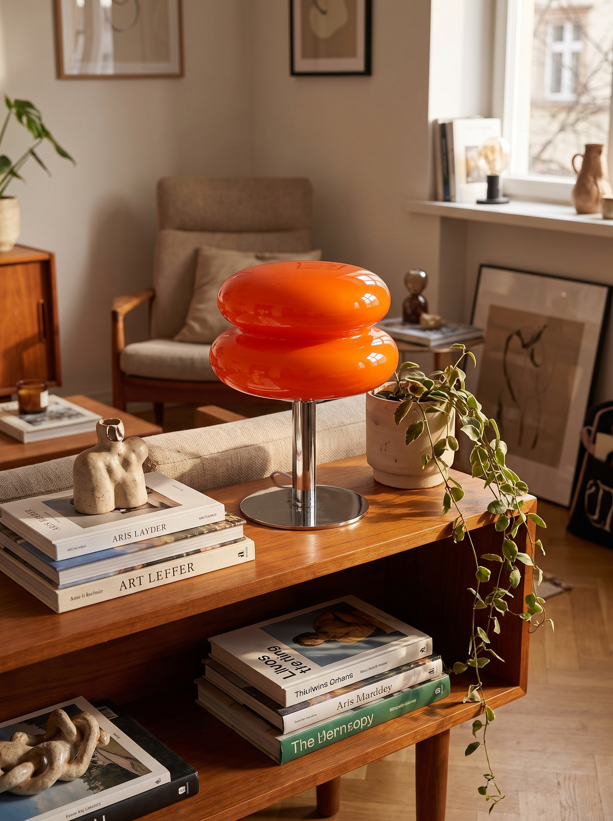 Sculpted Glass Table Lamp lifestyle view 2