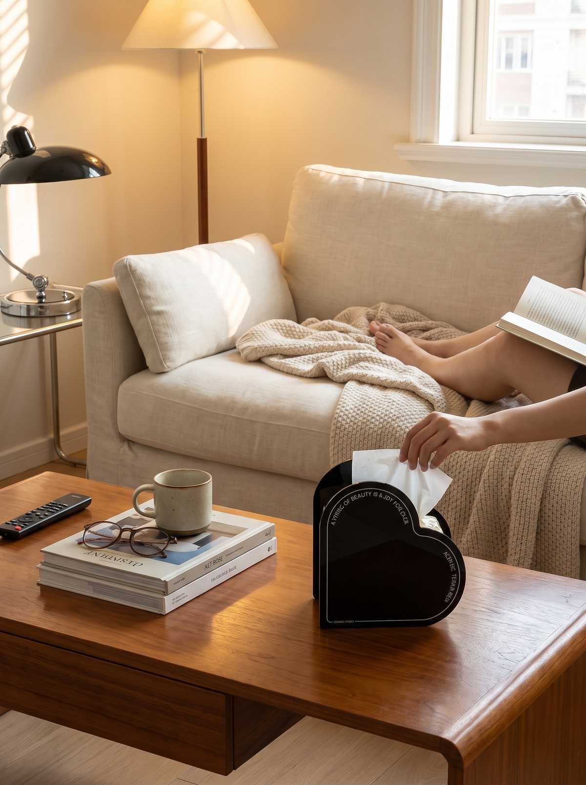 ScandiArc Bauhaus Curved Table Lamp lifestyle view 2