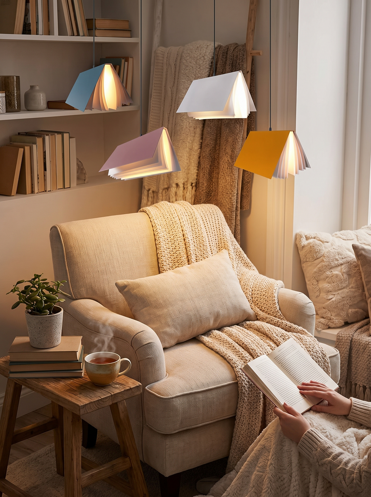 Flying Book Pendant Light lifestyle view 3