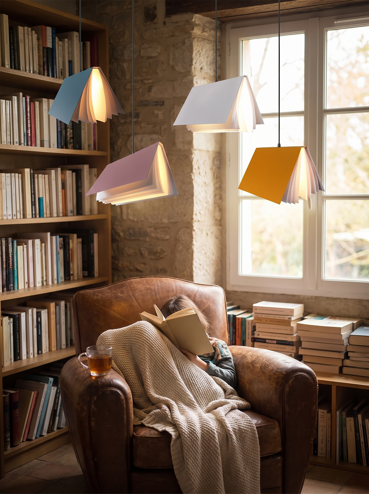 Flying Book Pendant Light lifestyle view 1