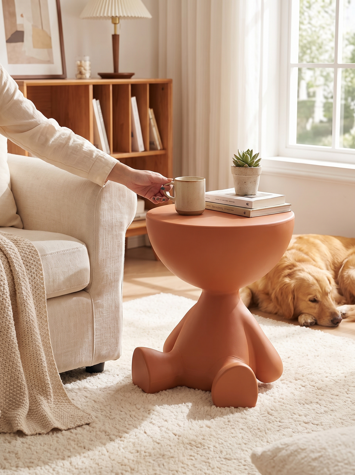Cartoon Bear Storage Side Table lifestyle view 1