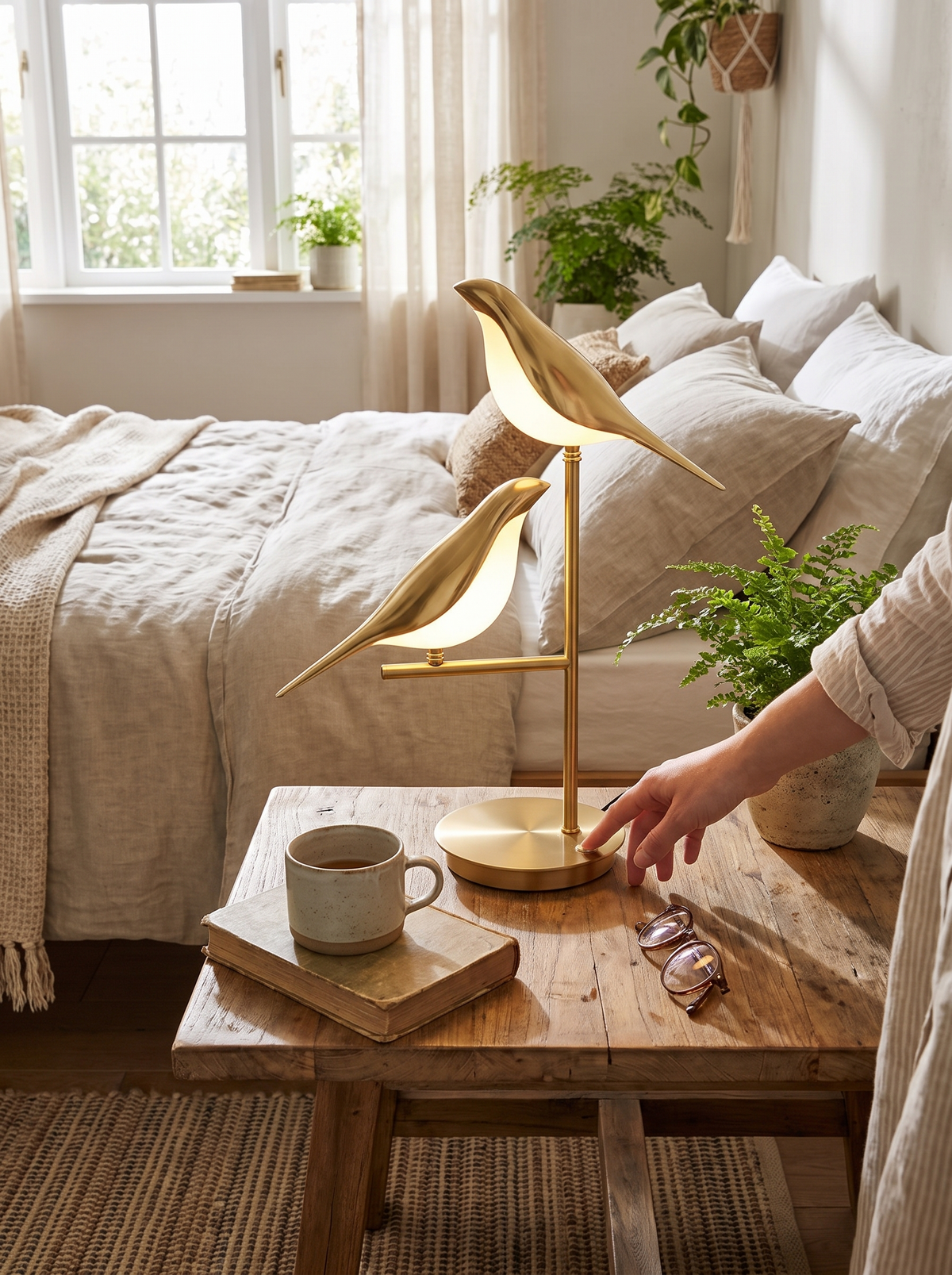 Golden Birdlight Wall Lamp lifestyle view 1