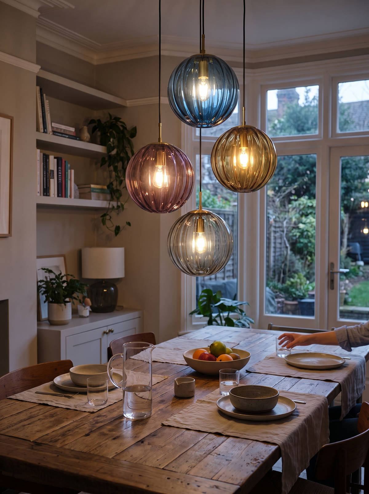 Modern Glass Ball Pendant Light lifestyle view 1