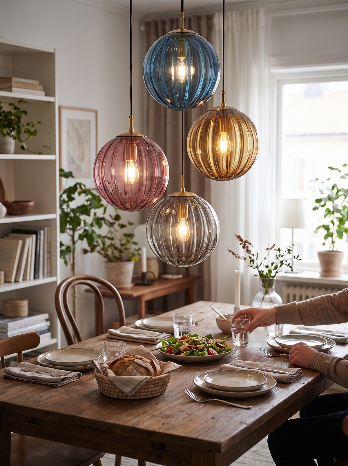 Modern Glass Ball Pendant Light lifestyle view 3