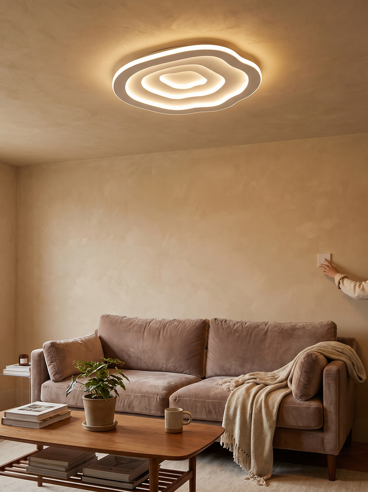 Ripple LED Ceiling Lamp in a lifestyle setting