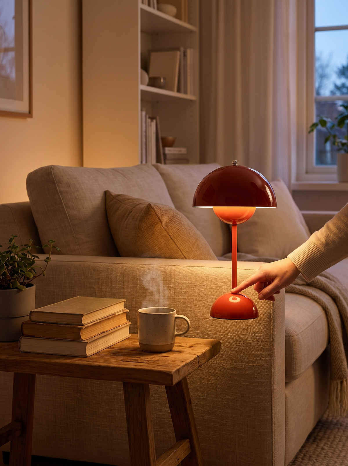 Touch Dimming Table Lamp in a lifestyle setting