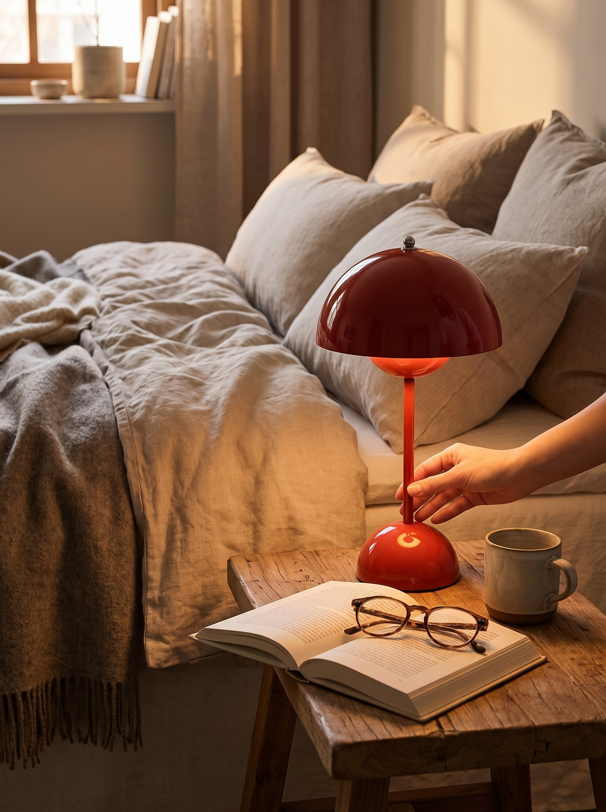 Touch Dimming Table Lamp in a lifestyle setting