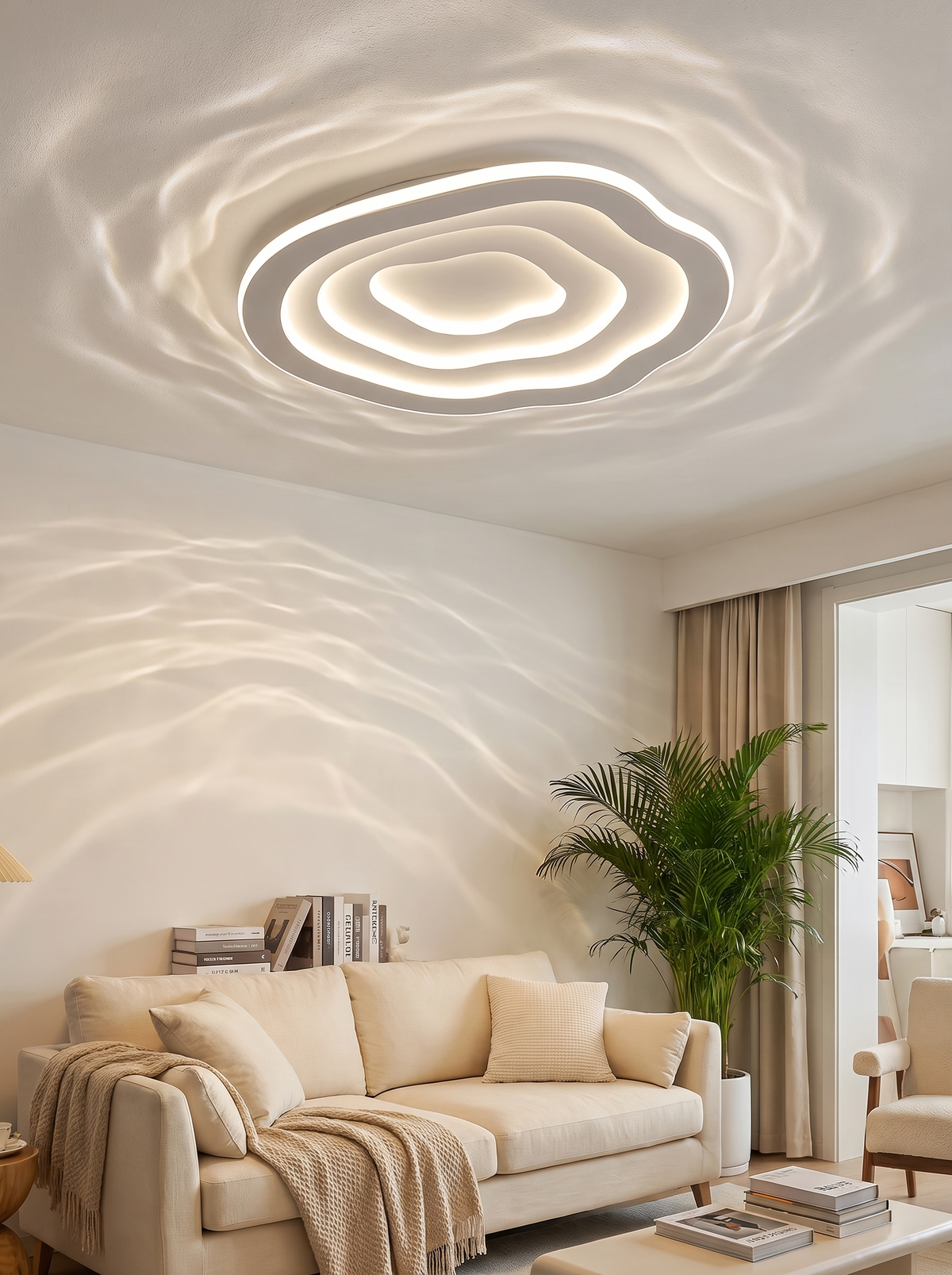 Ripple LED Ceiling Lamp in a lifestyle setting