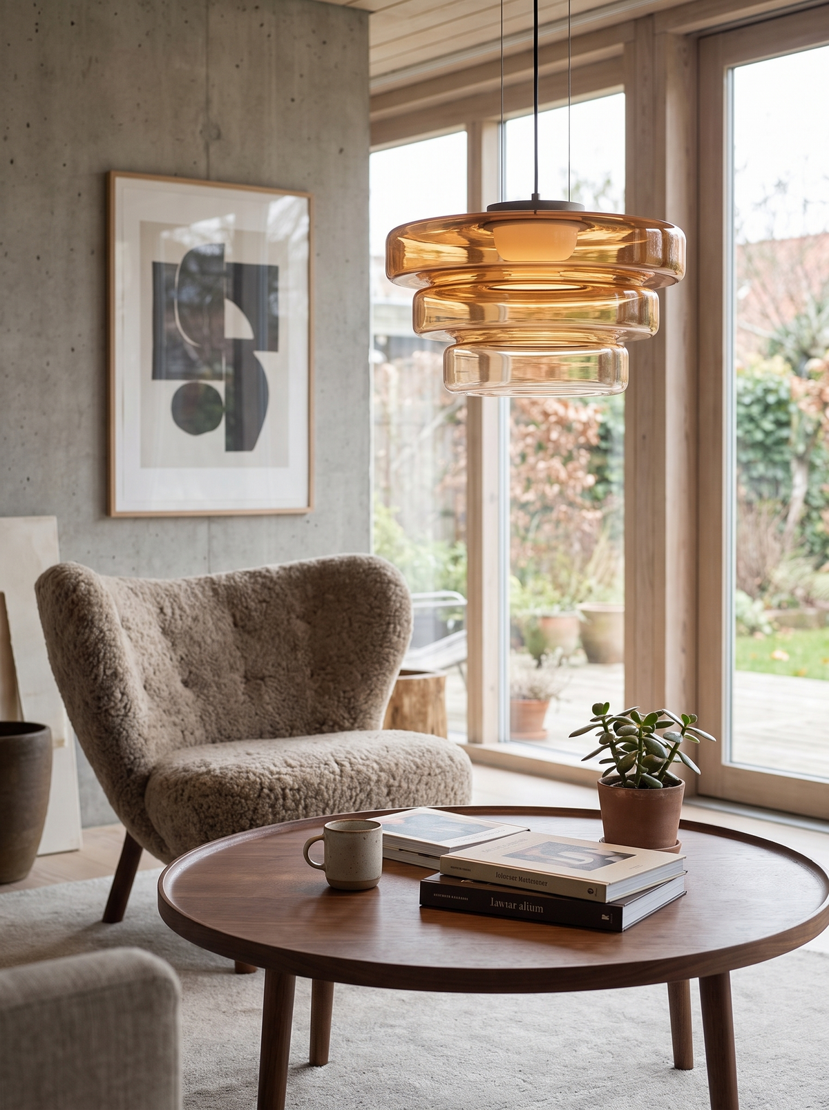 Bauhaus Layered Glass Pendant Lamp in a lifestyle setting