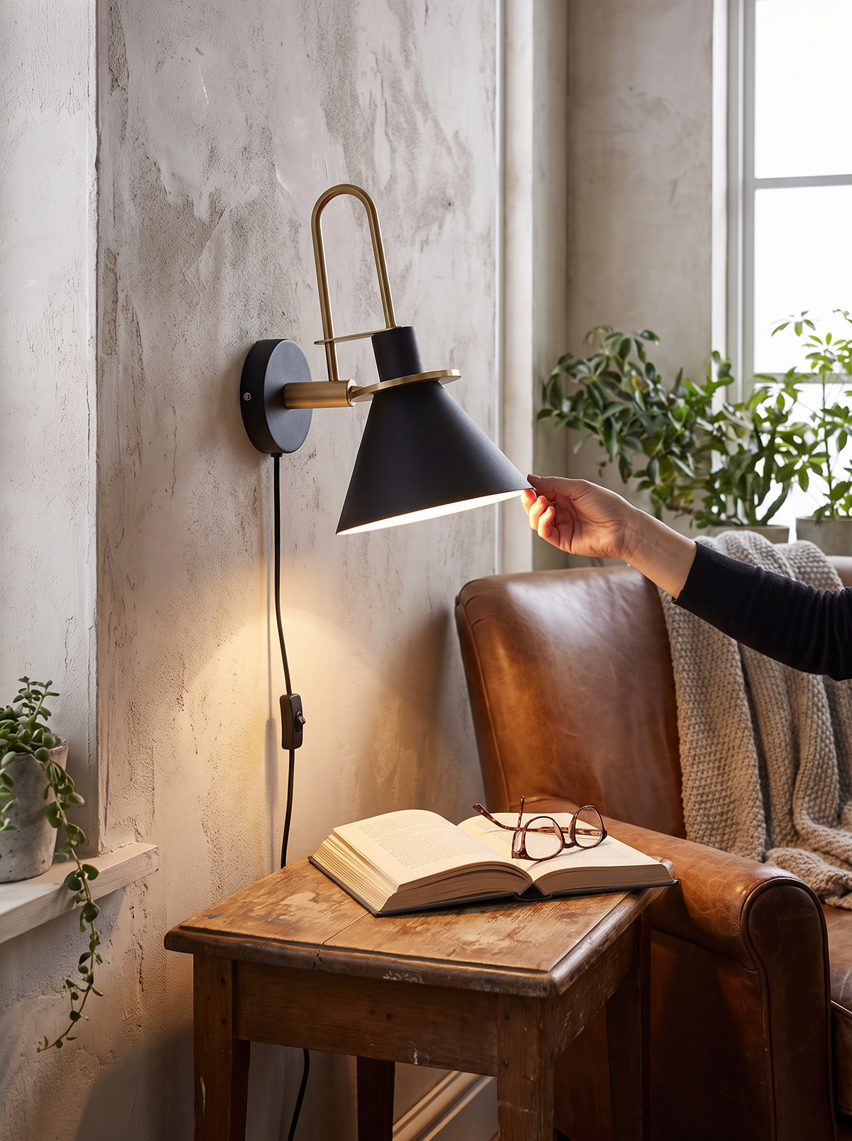 Mono Metal Wall Lamp in a lifestyle setting