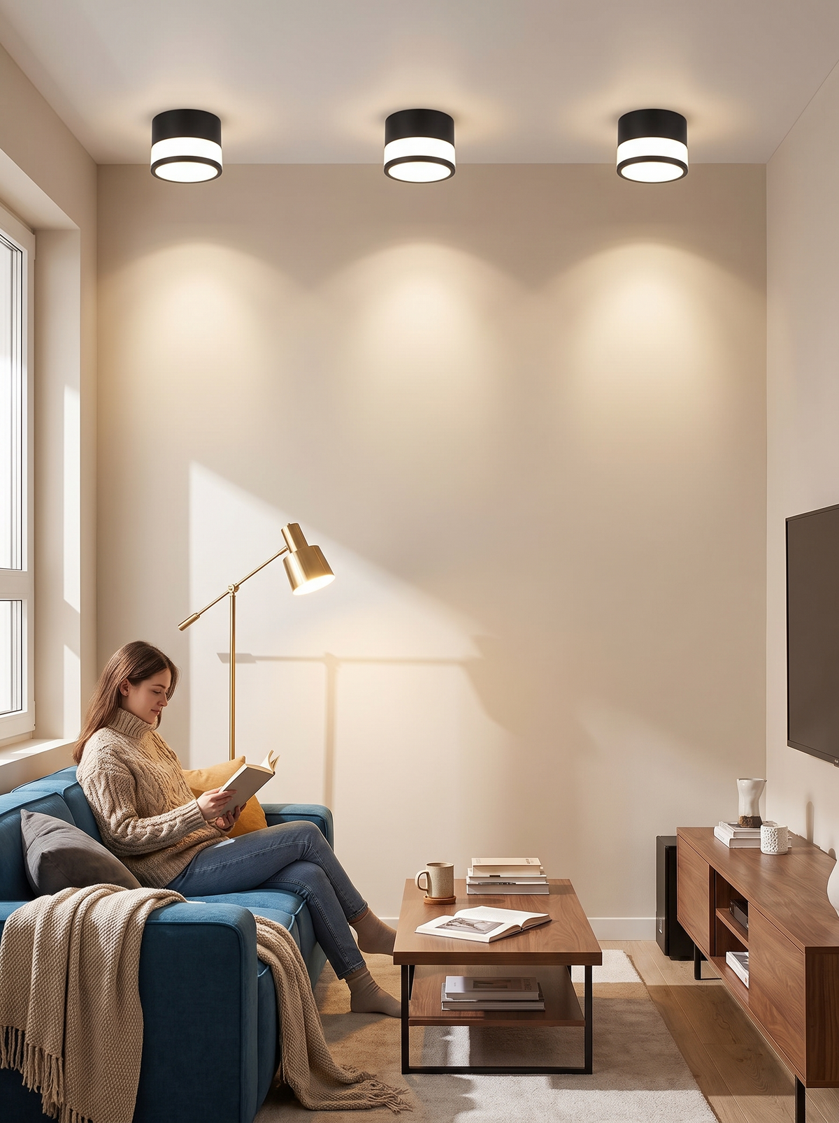 Nordic Surface Mounted LED Downlight in a lifestyle setting