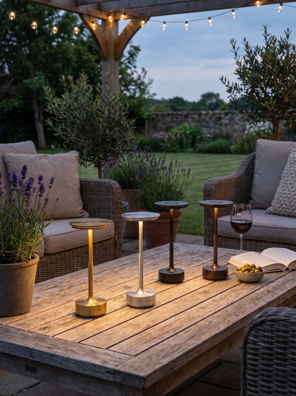 Cordless Aluminium Touch Table Lamp in a lifestyle setting