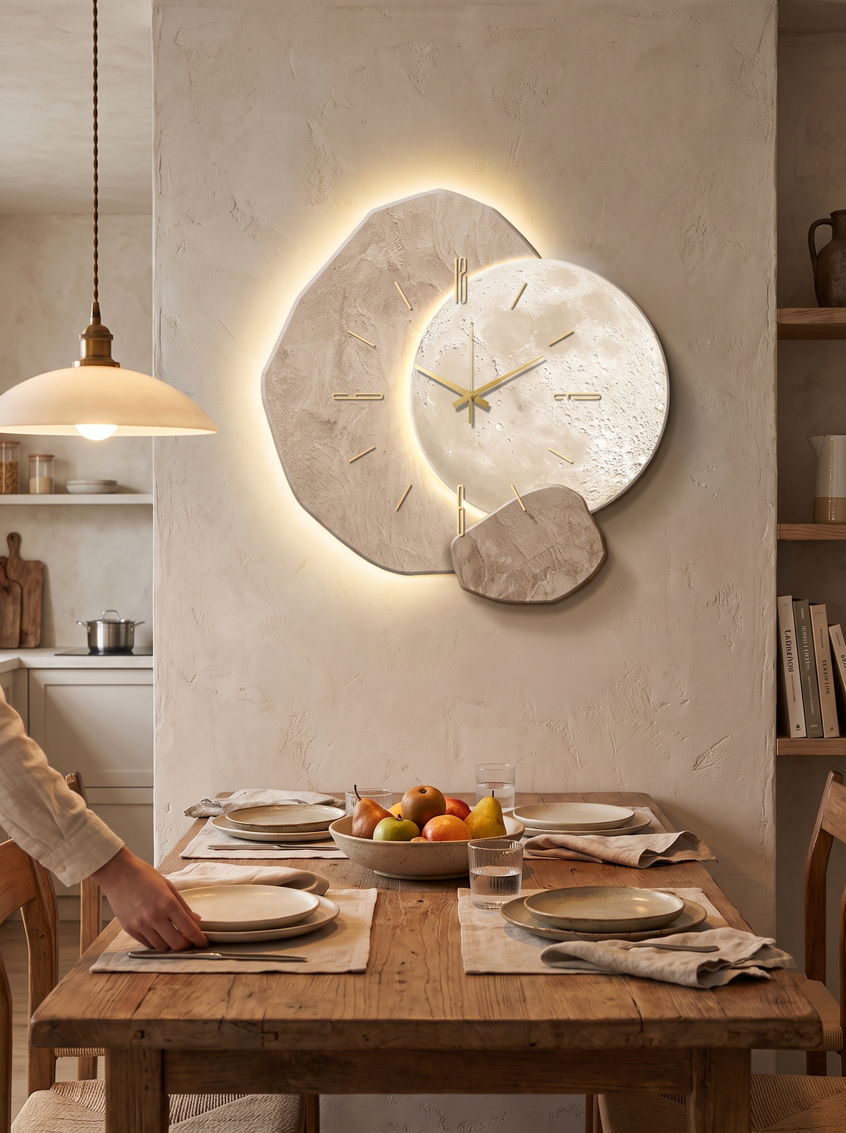 LumoClock Large LED Wall Clock in a lifestyle setting