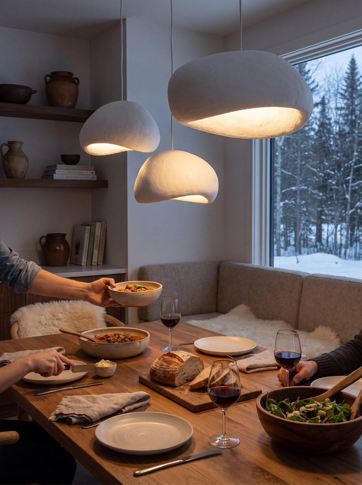 Zenith Glow LED Chandelier in a lifestyle setting