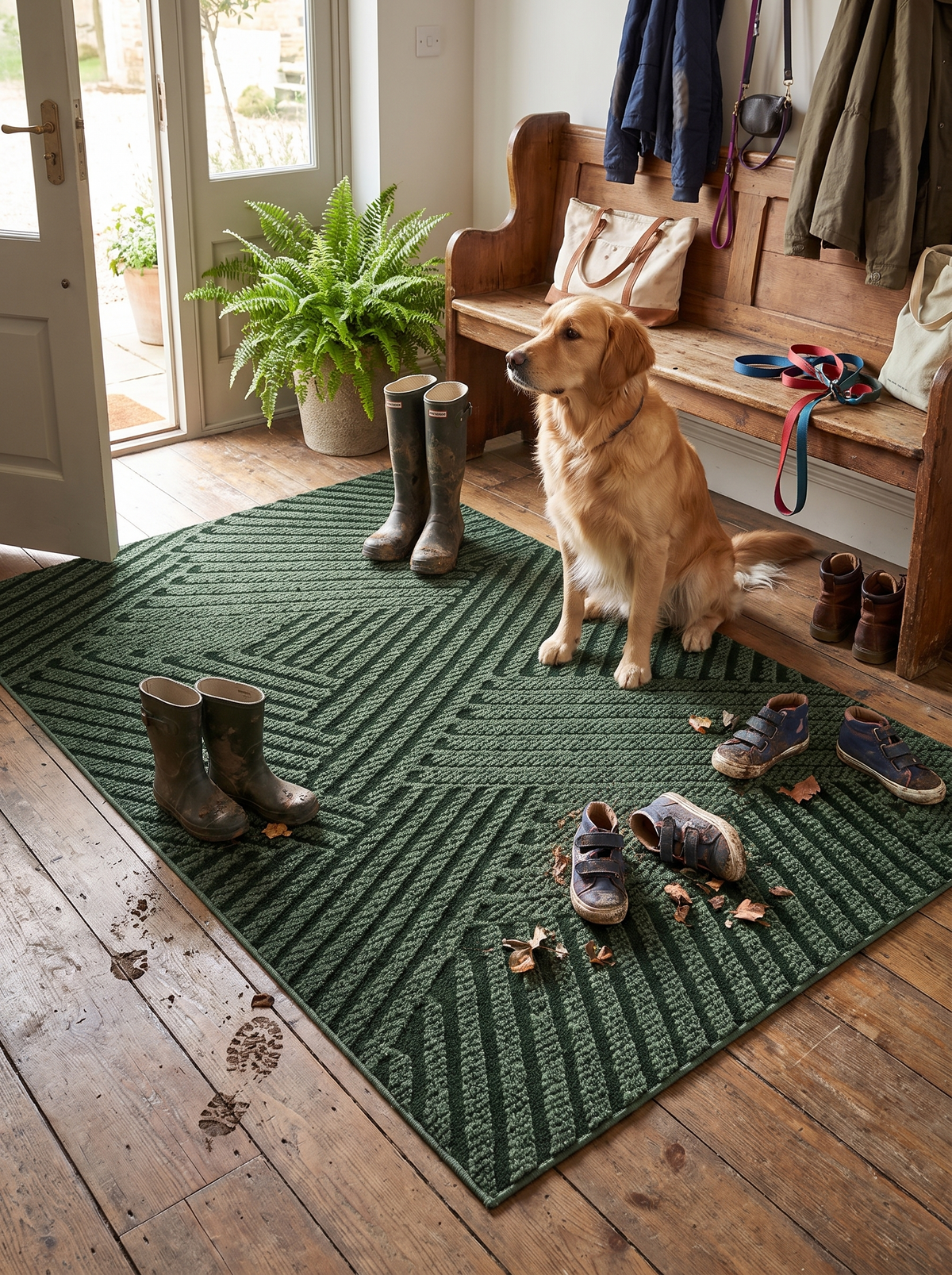 Durable Non Slip Door Mat in a lifestyle setting