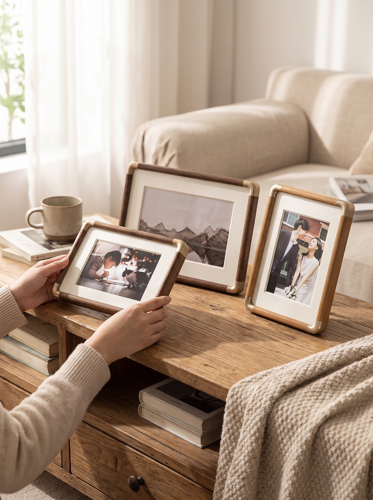 Brooks Tabletop Photo Frame in a lifestyle setting