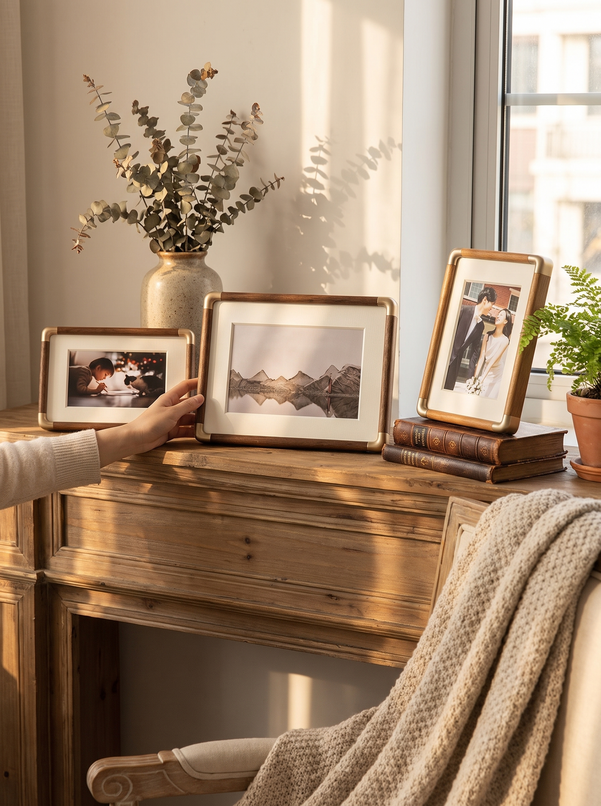 Brooks Tabletop Photo Frame in a lifestyle setting