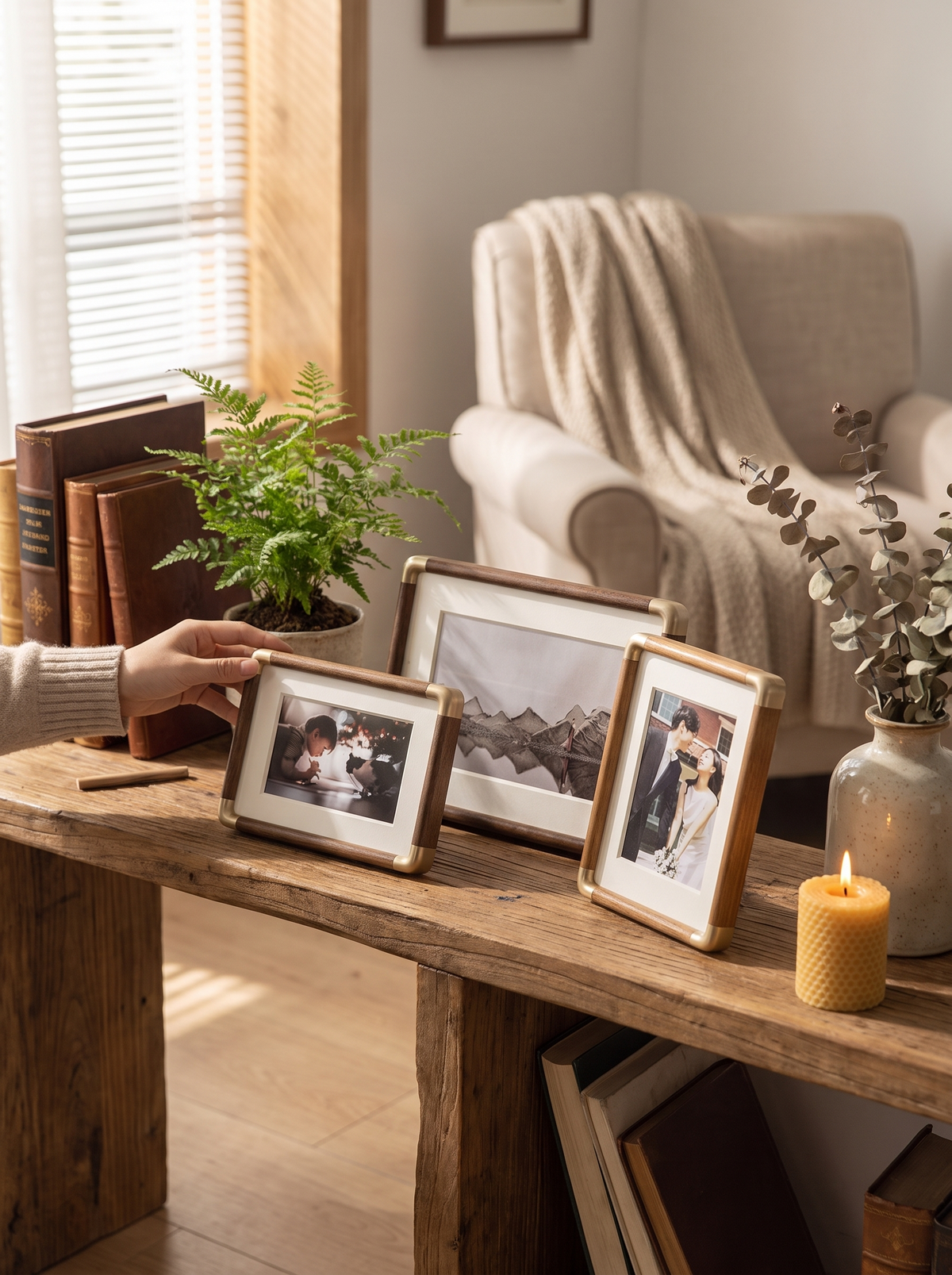Brooks Tabletop Photo Frame in a lifestyle setting