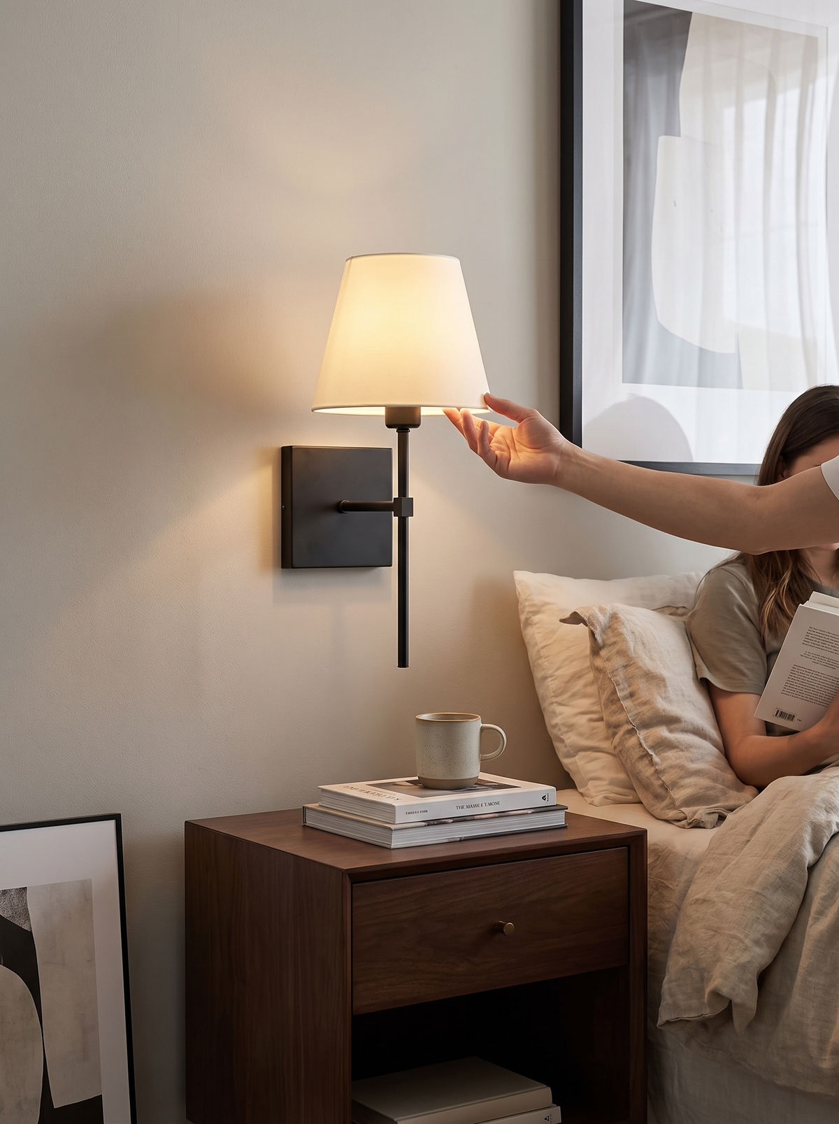 Rechargeable Wireless Wall Light in a lifestyle setting