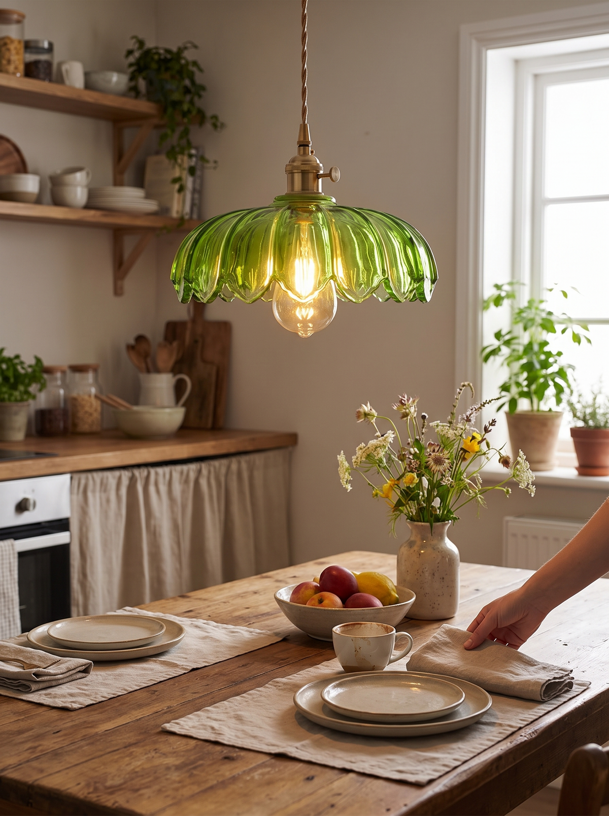 Vintage Flower Pendant Lamp in a lifestyle setting