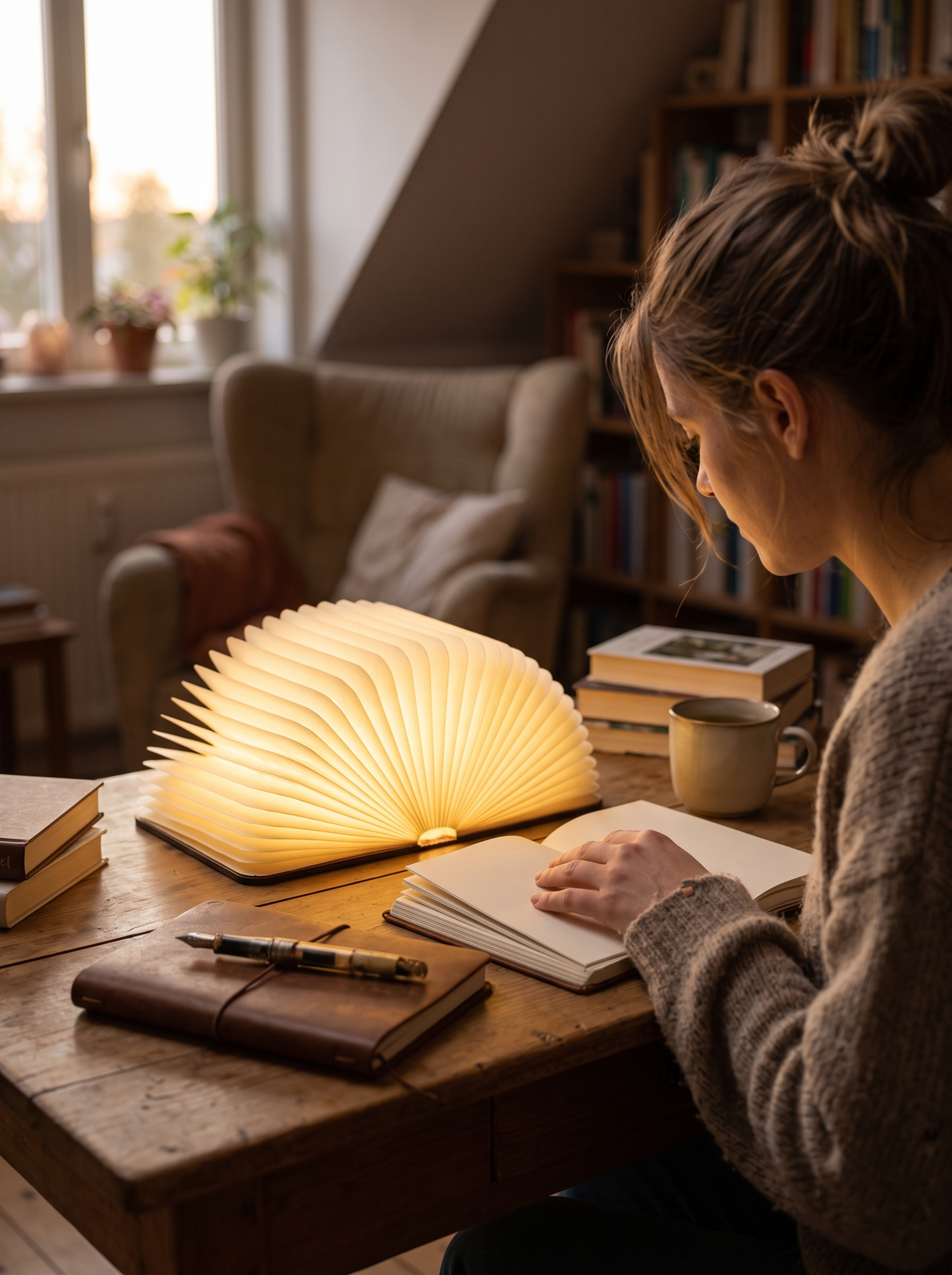 Lumibook Table Lamp in a lifestyle setting