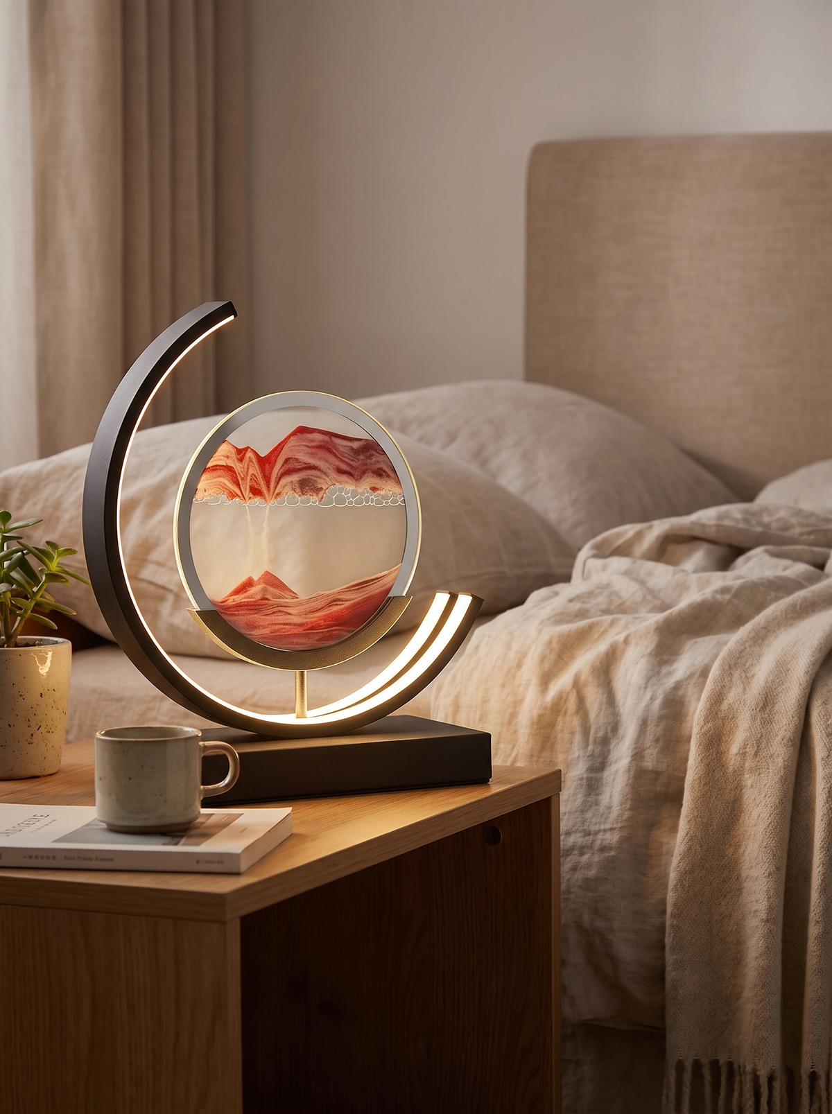 Sandlight Quicksand LED Table Lamp in a lifestyle setting