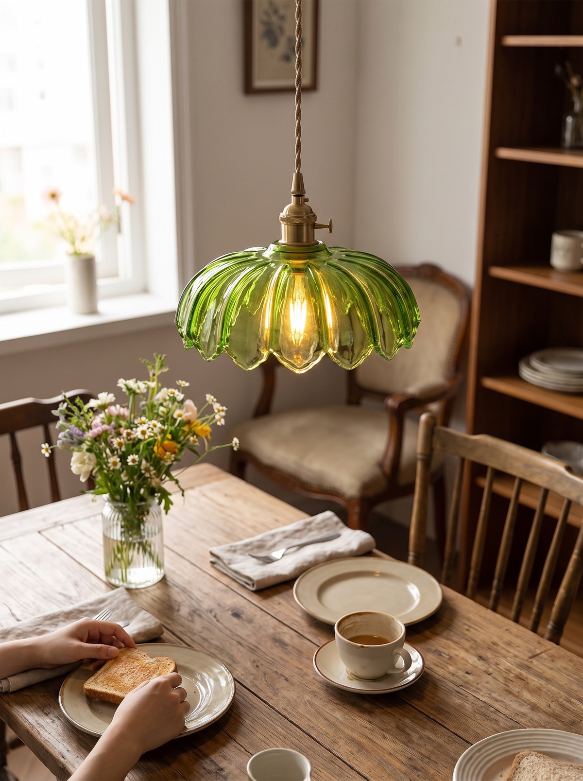 Vintage Flower Pendant Lamp in a lifestyle setting