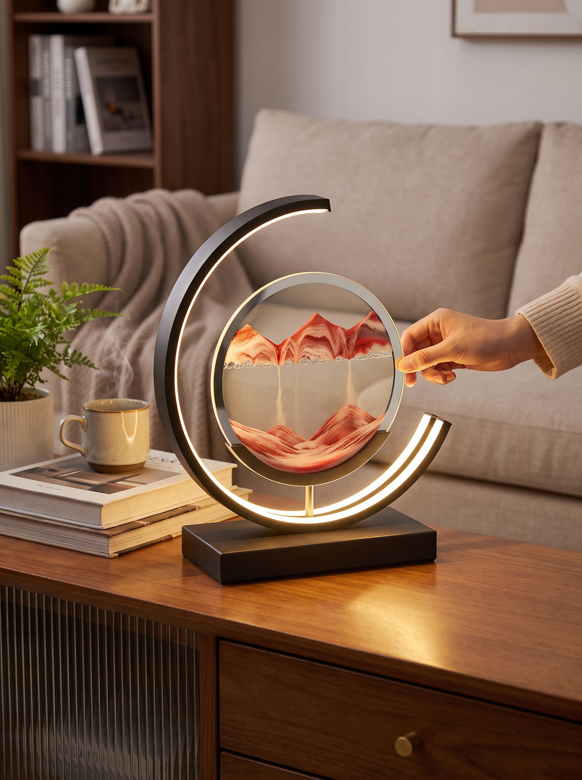 Sandlight Quicksand LED Table Lamp in a lifestyle setting