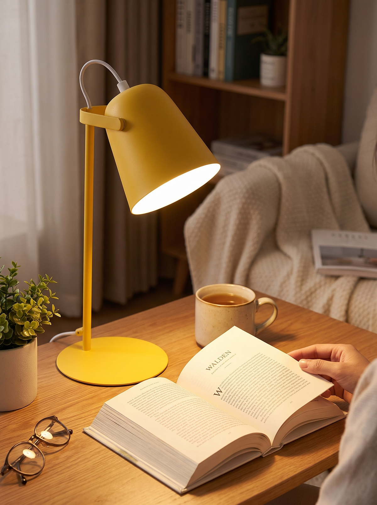 Nordic Metal LED Desk Lamp in a lifestyle setting