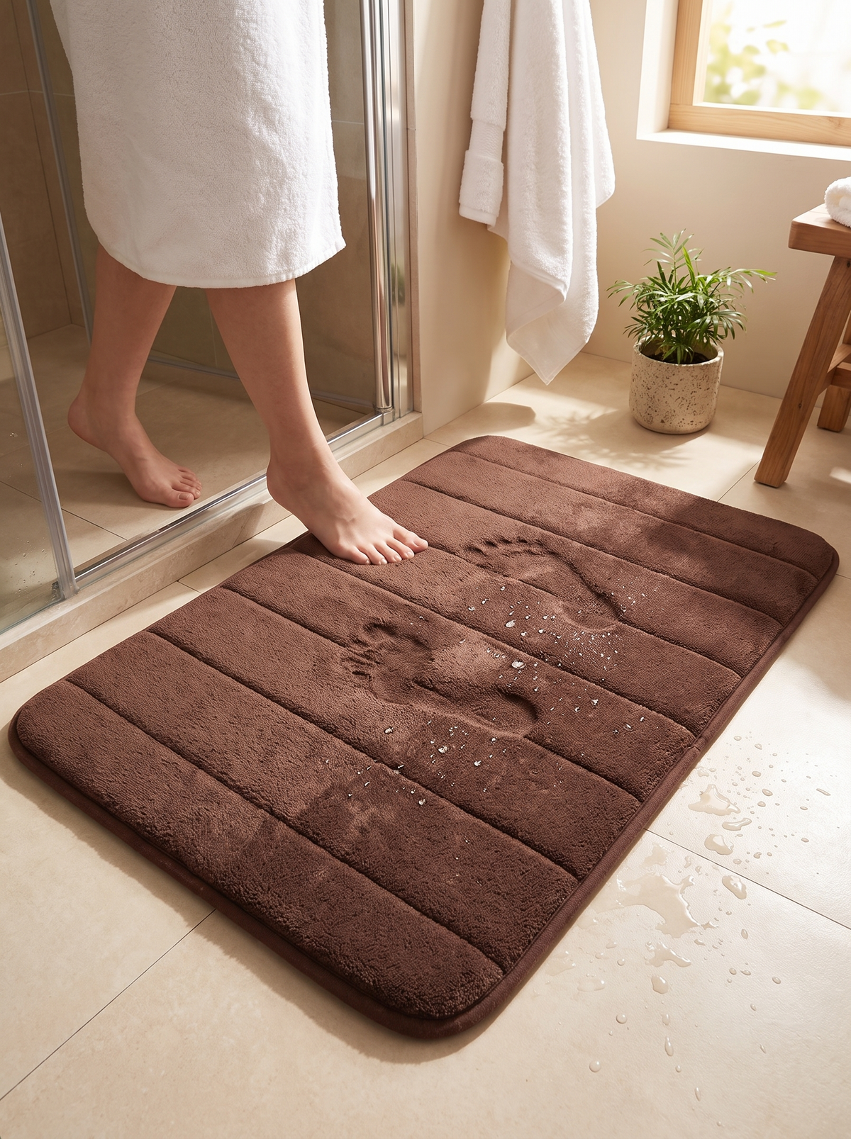UltraSoft Absorbent Bath Mat in a lifestyle setting