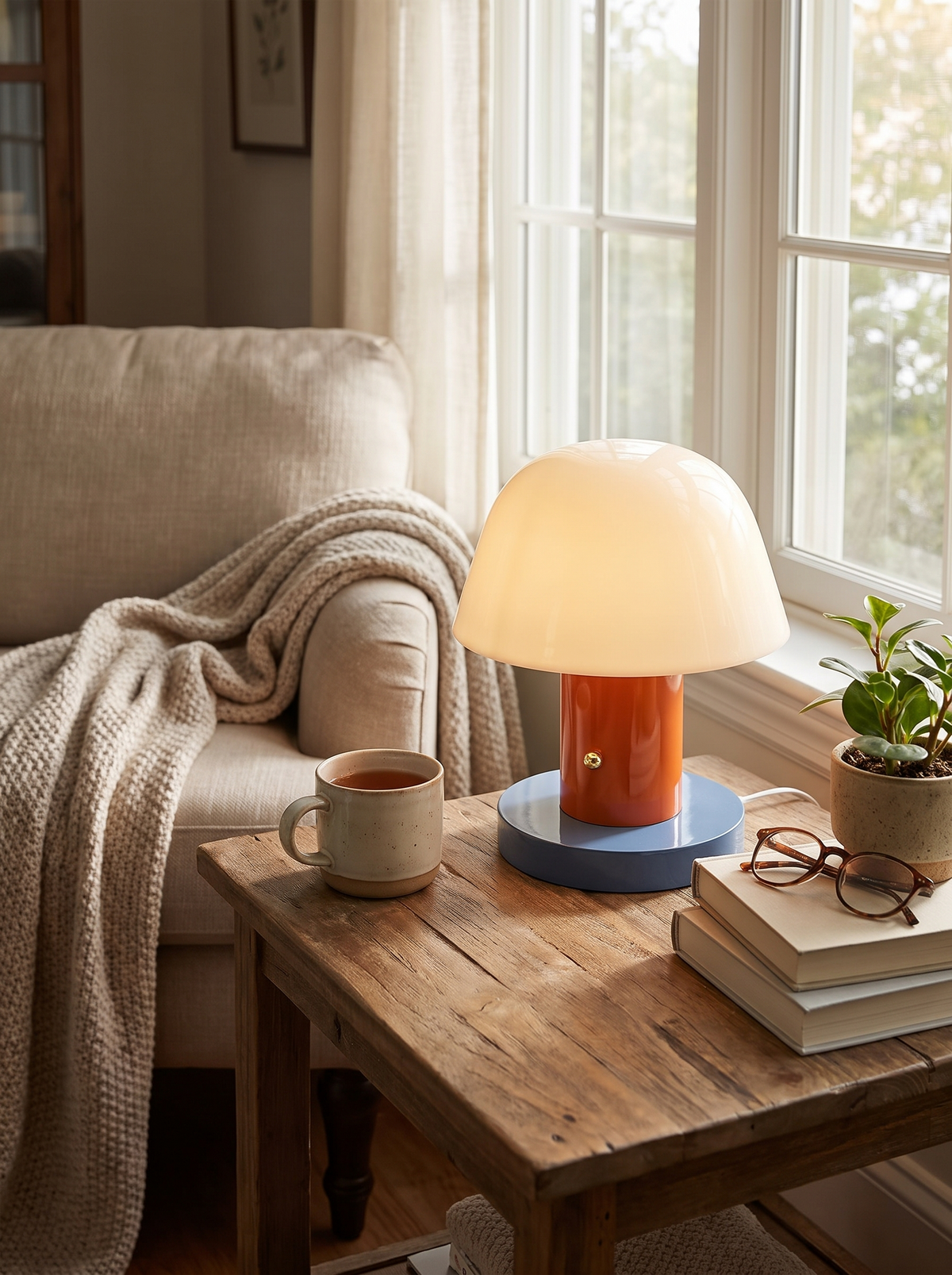 Mushroom Table Lamp in a lifestyle setting