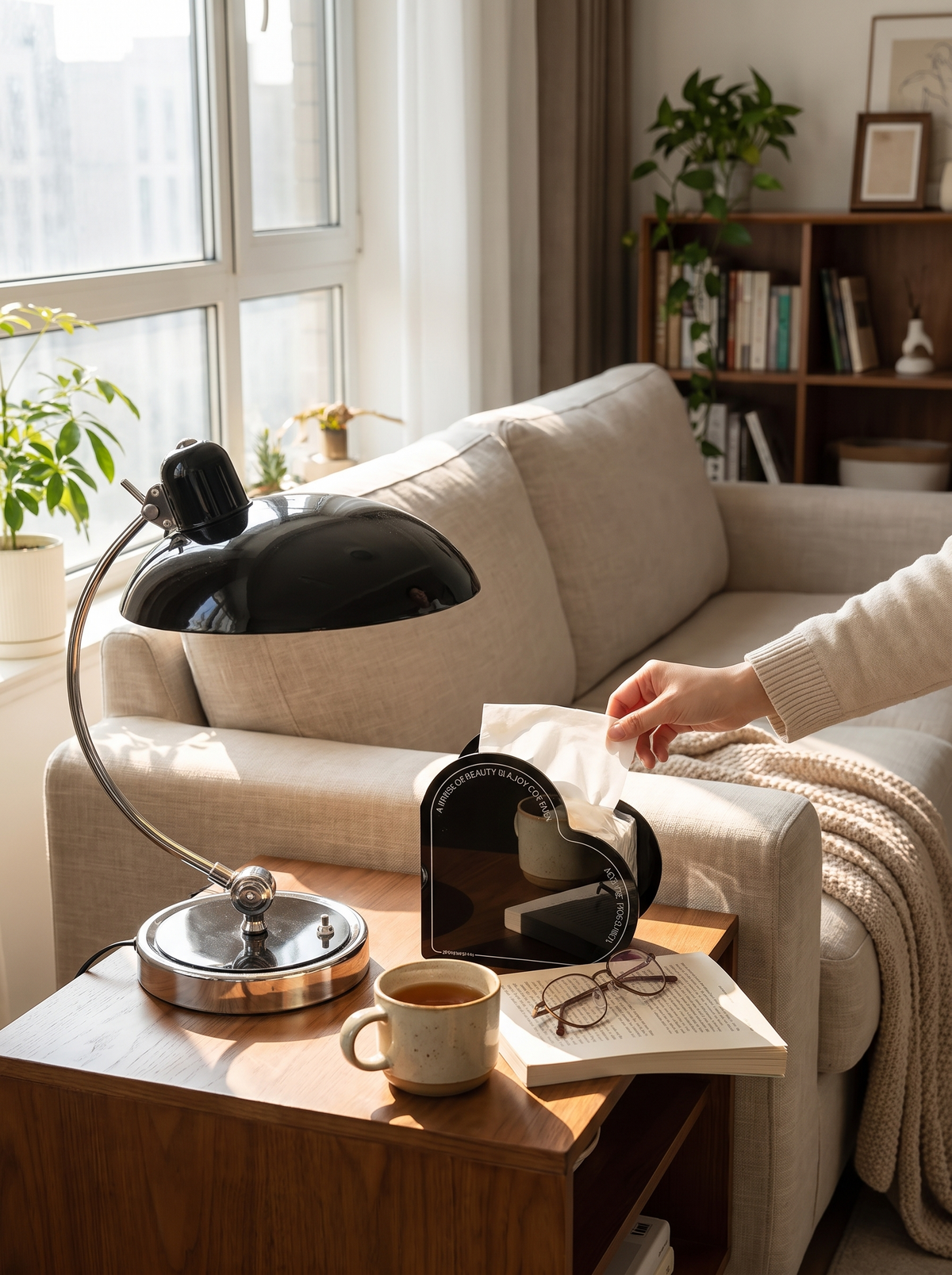 ScandiArc Table Lamp in a lifestyle setting