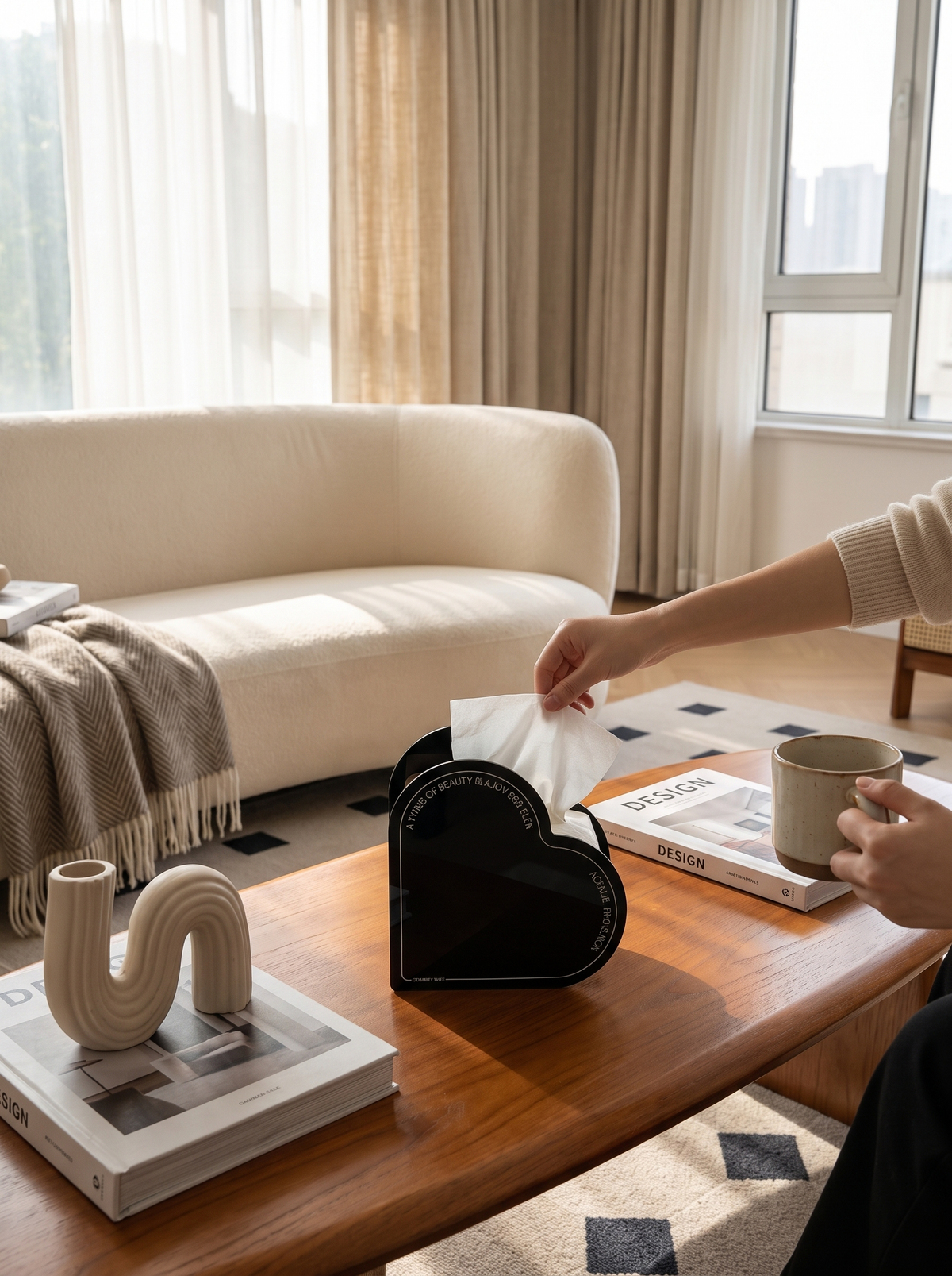 ScandiArc Table Lamp in a lifestyle setting