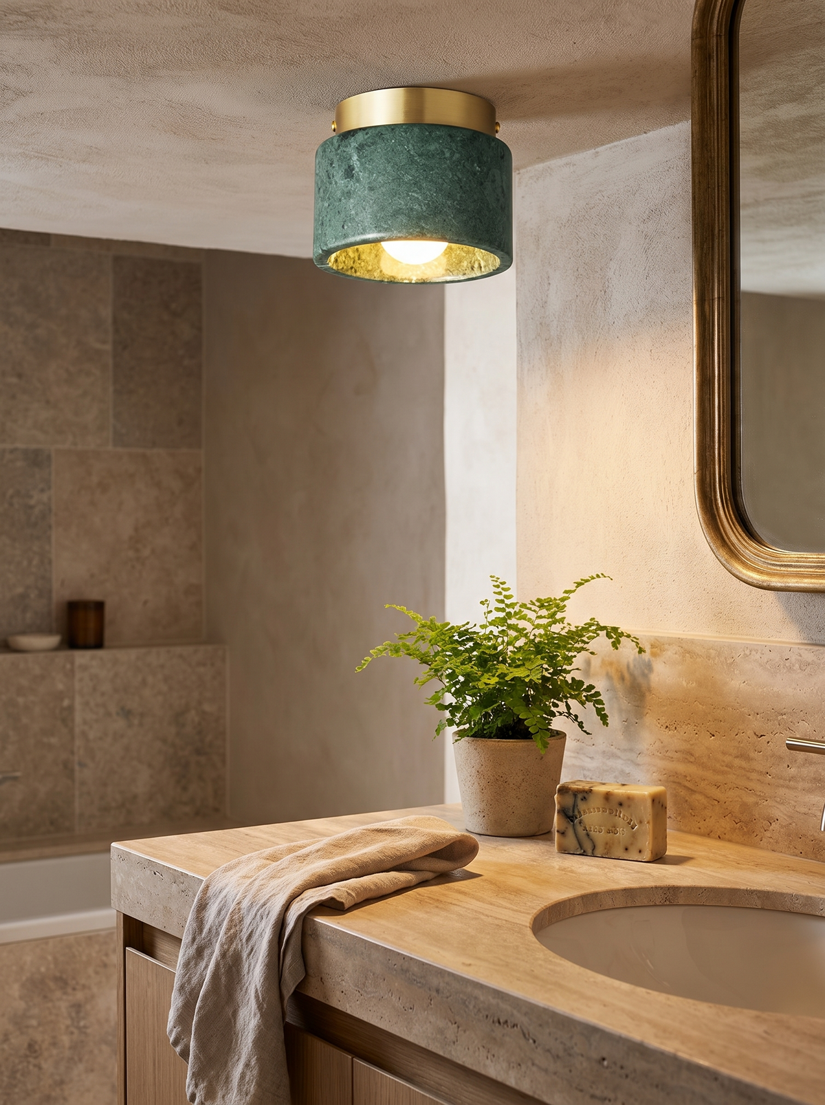 Nordic Marble Ceiling Light in a lifestyle setting