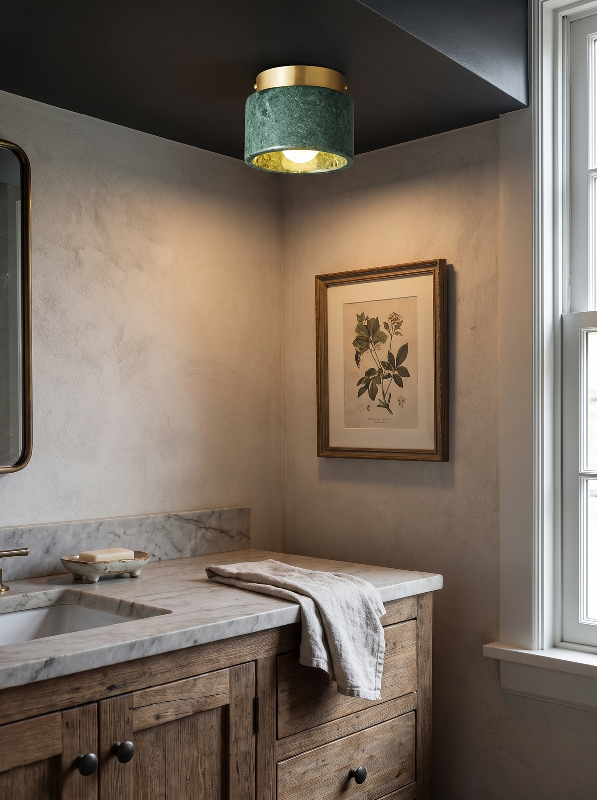 Nordic Marble Ceiling Light in a lifestyle setting