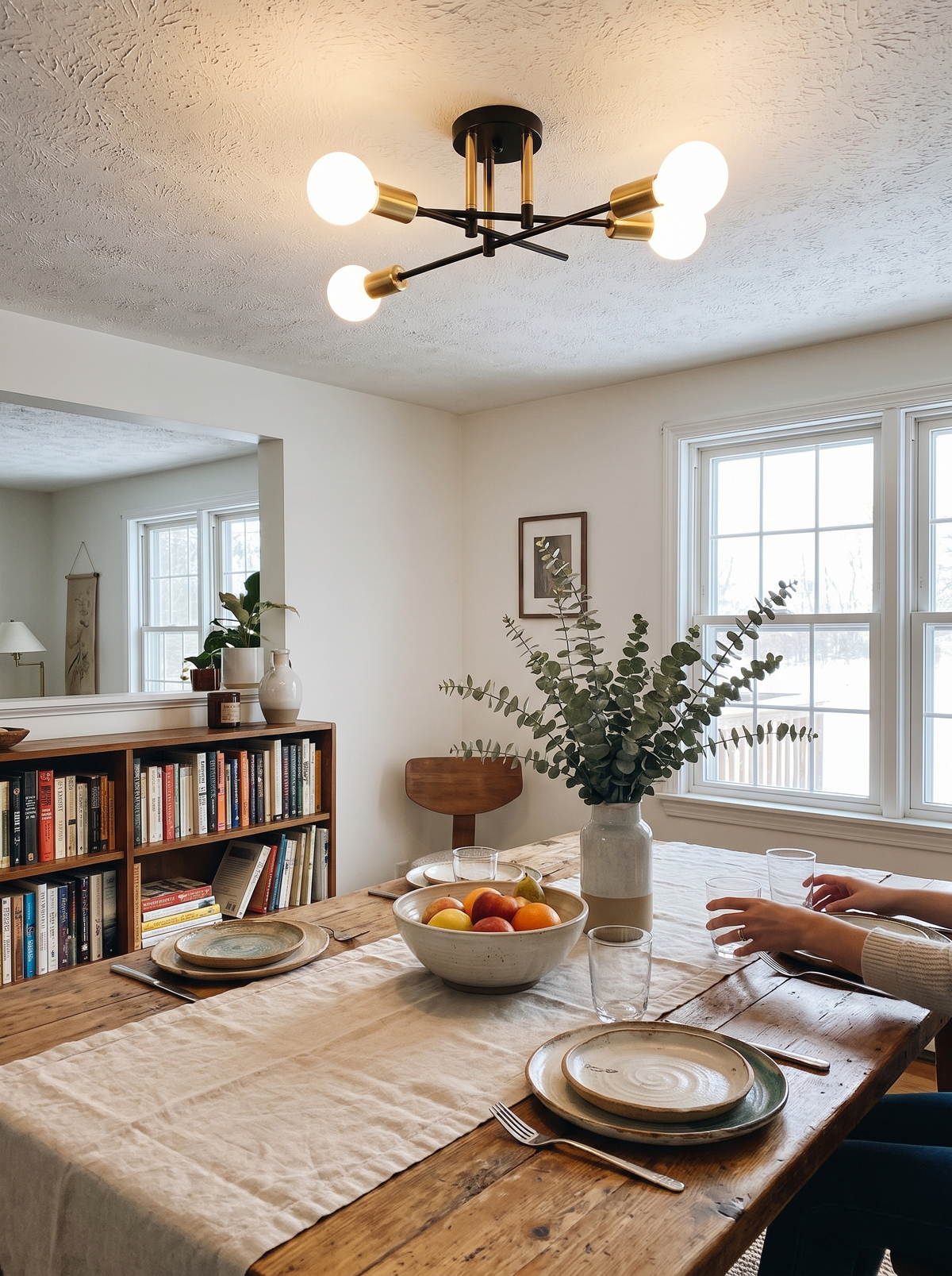 Modern 2 Light Ceiling Lamp in a lifestyle setting