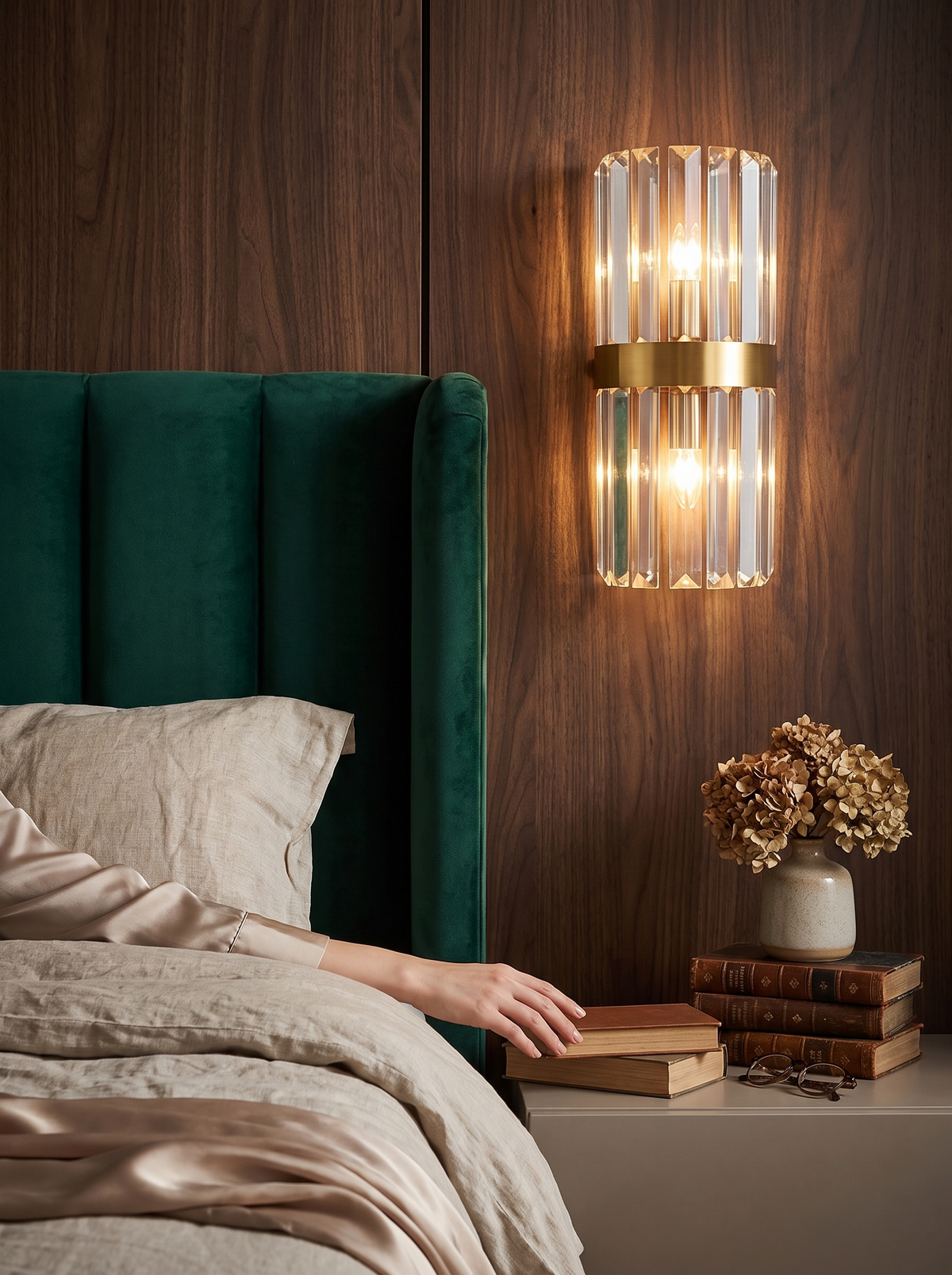 Crystal Wall Light in a lifestyle setting