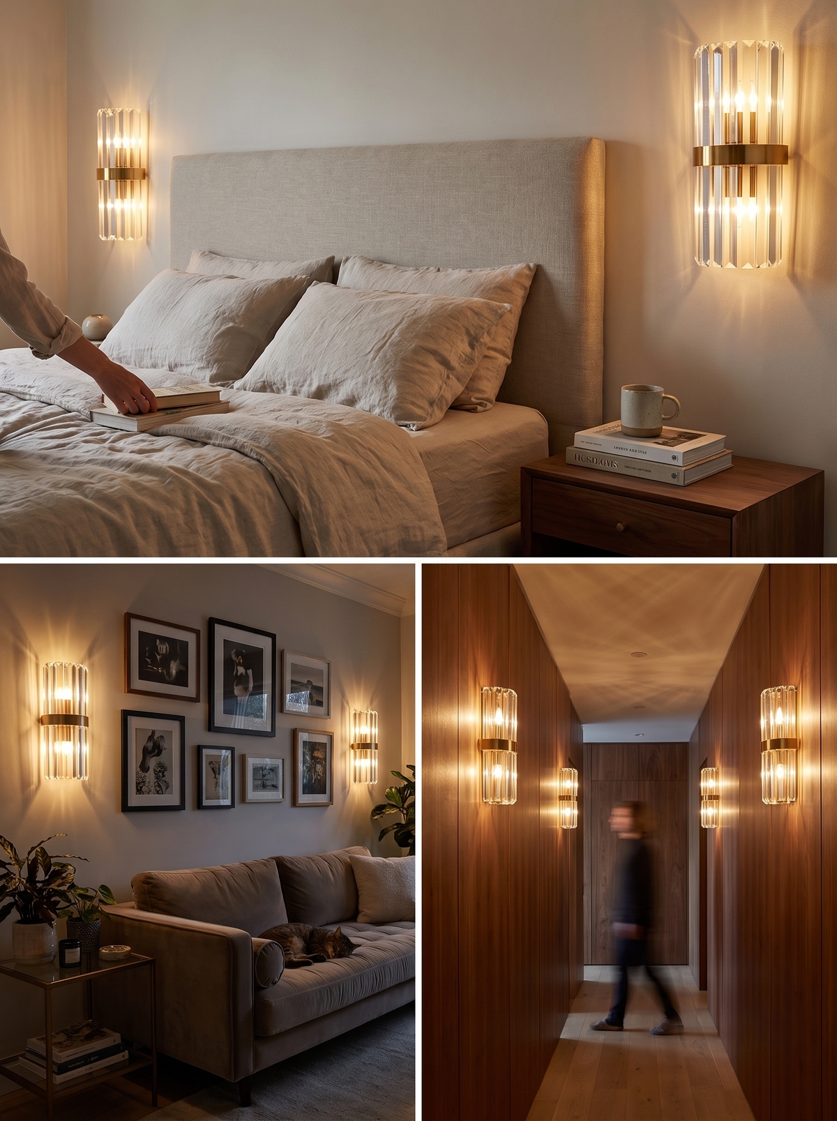 Crystal Wall Light in a lifestyle setting