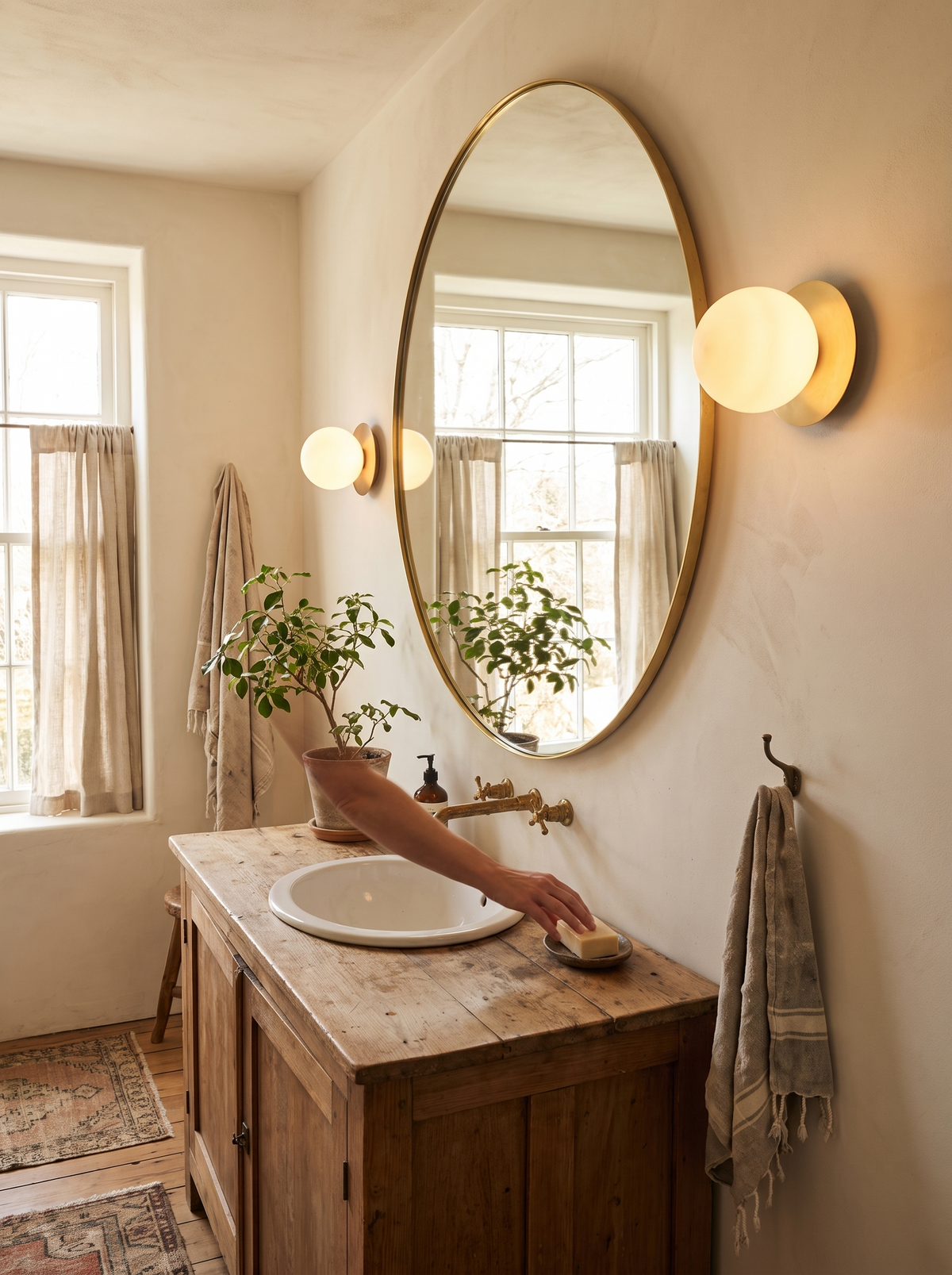 Nordic Globe Glass Wall Lamp in a lifestyle setting
