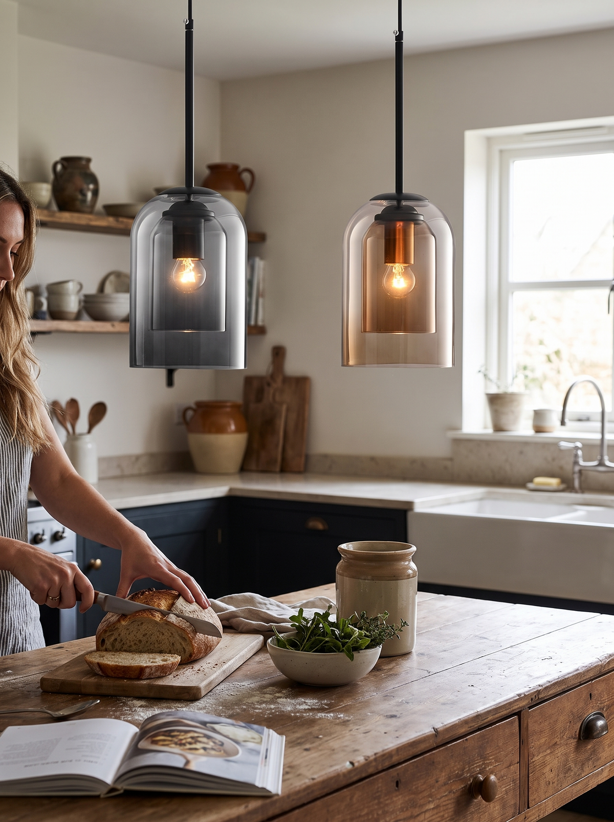 Mica Mid-Century Pendant Lamp in a lifestyle setting