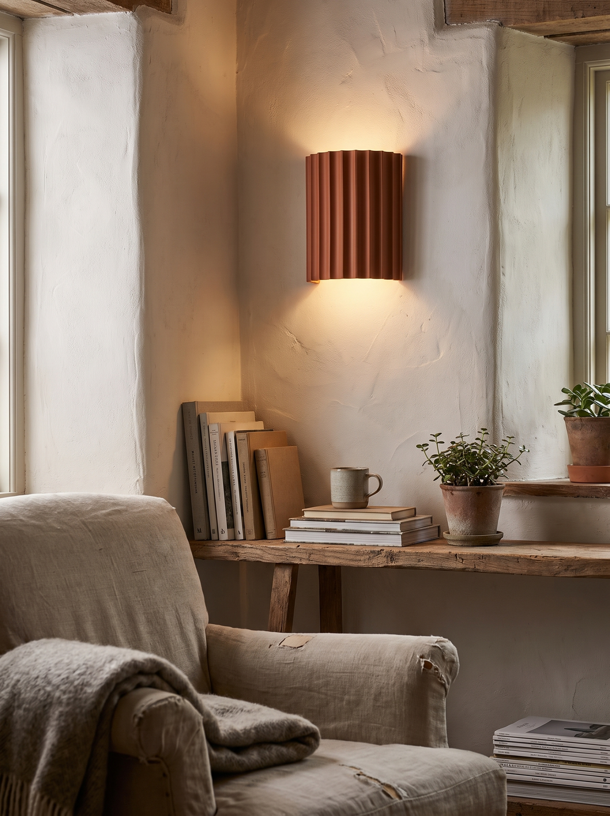Nordic Modern Resin Wall Lamp in a lifestyle setting