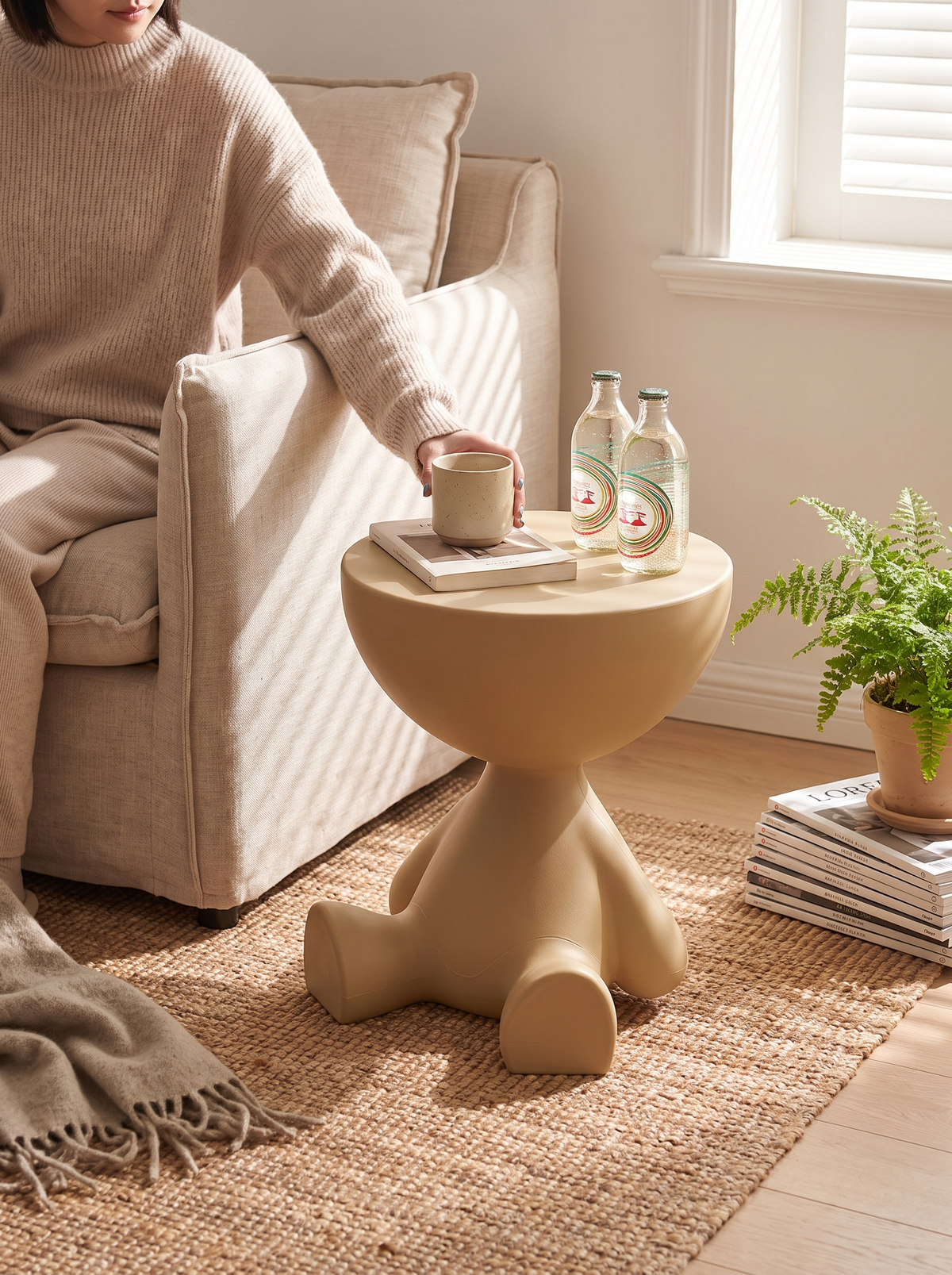 Cartoon Bear Side Table in a lifestyle setting