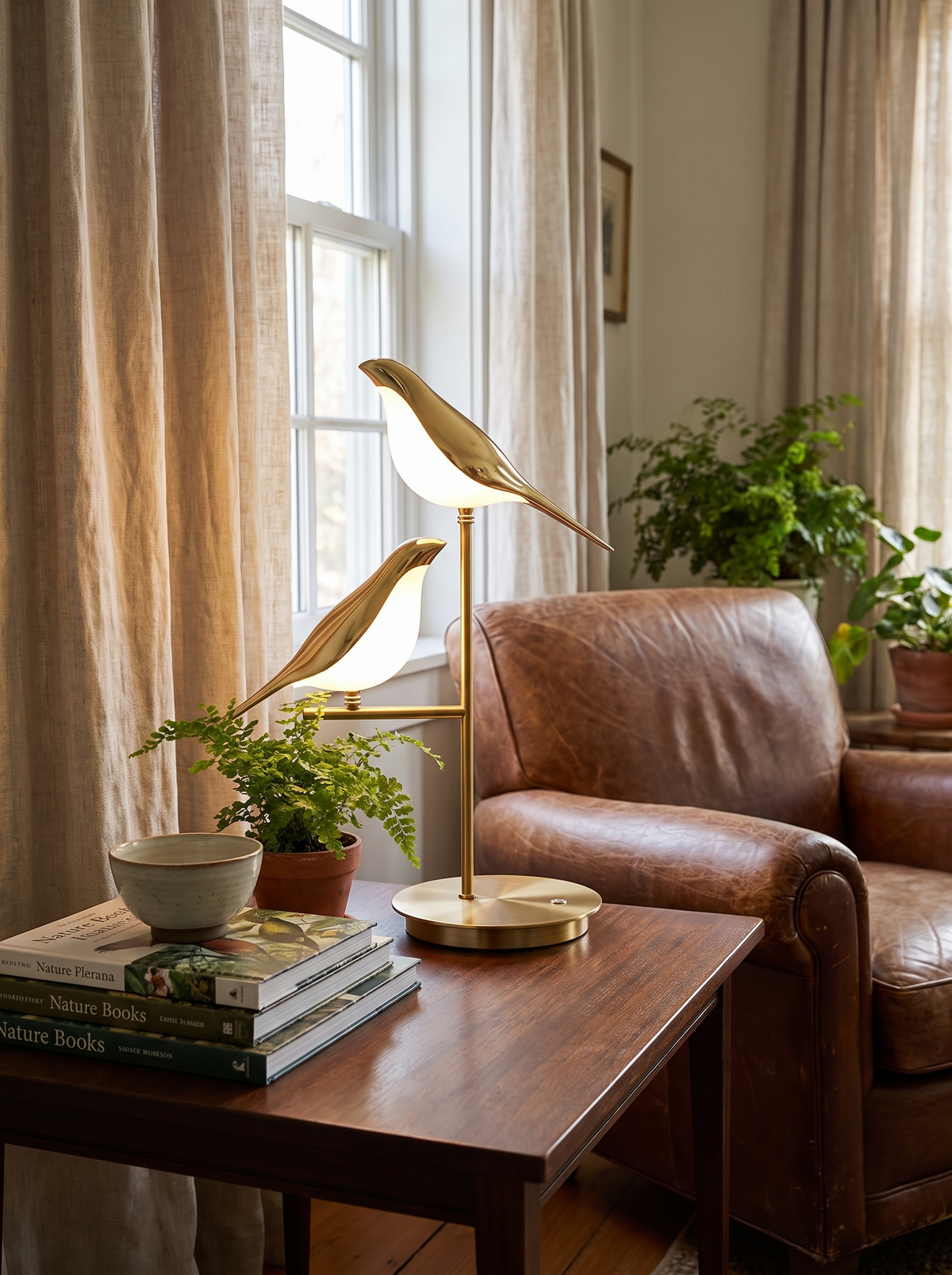 Golden Birdlight Wall Lamp in a lifestyle setting