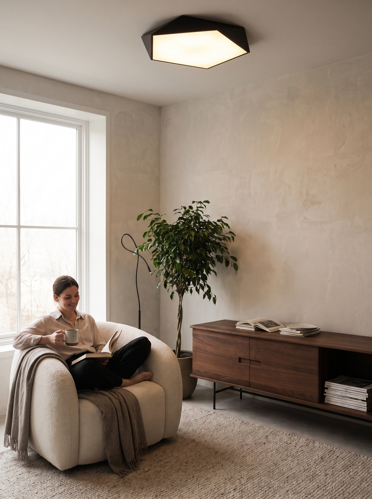 Skydor Ceiling Light in a lifestyle setting