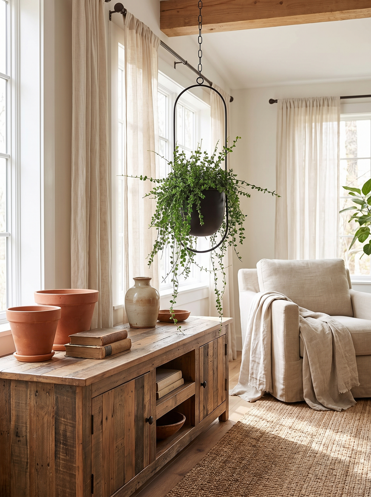 FloraFrame Hanging Planter in a lifestyle setting