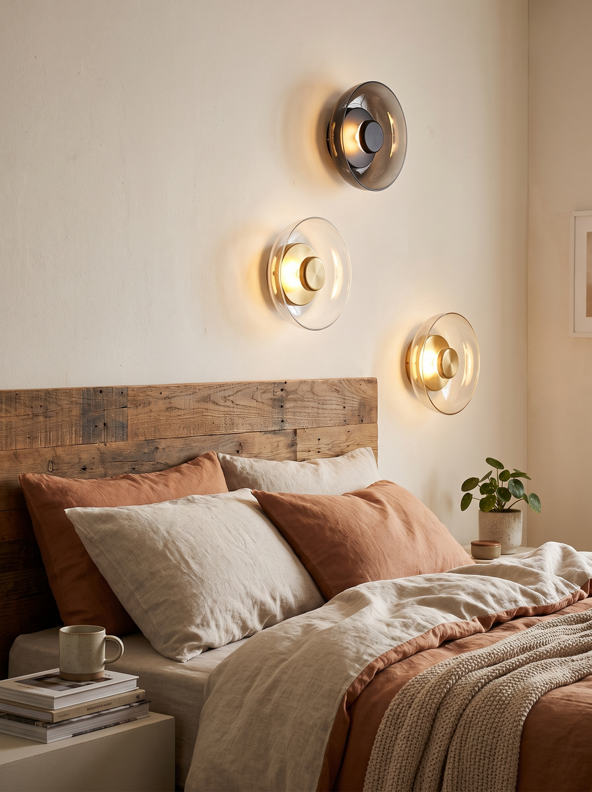 Nordic Glass LED Wall Sconce in a lifestyle setting