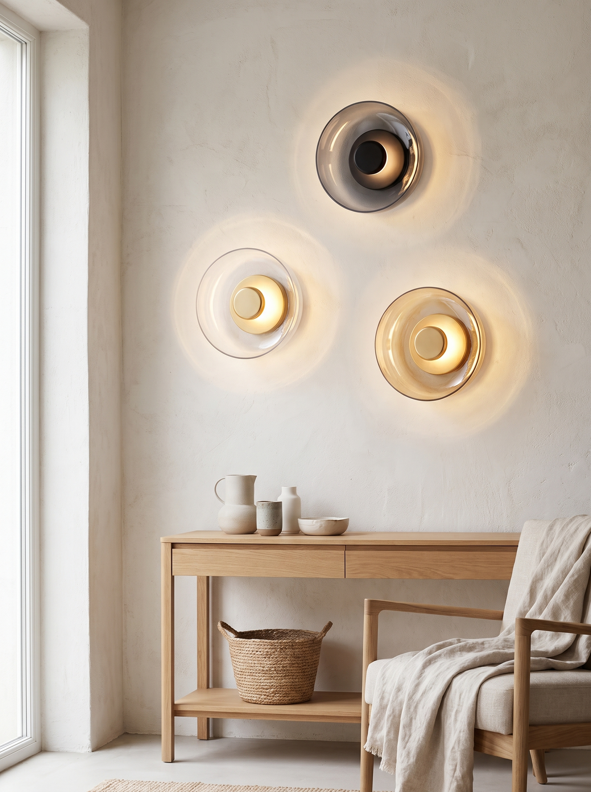 Nordic Glass LED Wall Sconce in a lifestyle setting